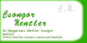 csongor mentler business card